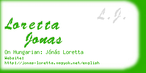 loretta jonas business card