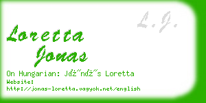 loretta jonas business card